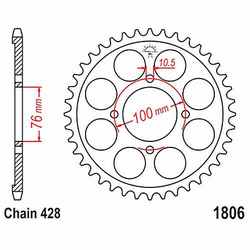 Rear Sprocket 47 Tooth 428 Pitch (LARS)727.01.78